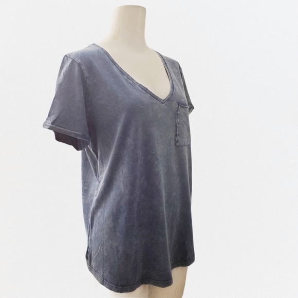 Falls Creek Distressed Blue Short Sleeve Size M - Picture 4 of 9
